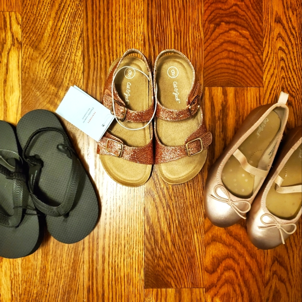 Cat & Jack Toddler Size 9 Sandal and Shoe Bundle